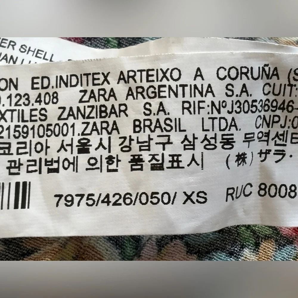 Zara Floral V-Neck Mini Dress Blogger Favorite Metallic XS Cottagecore - Picture 7 of 13